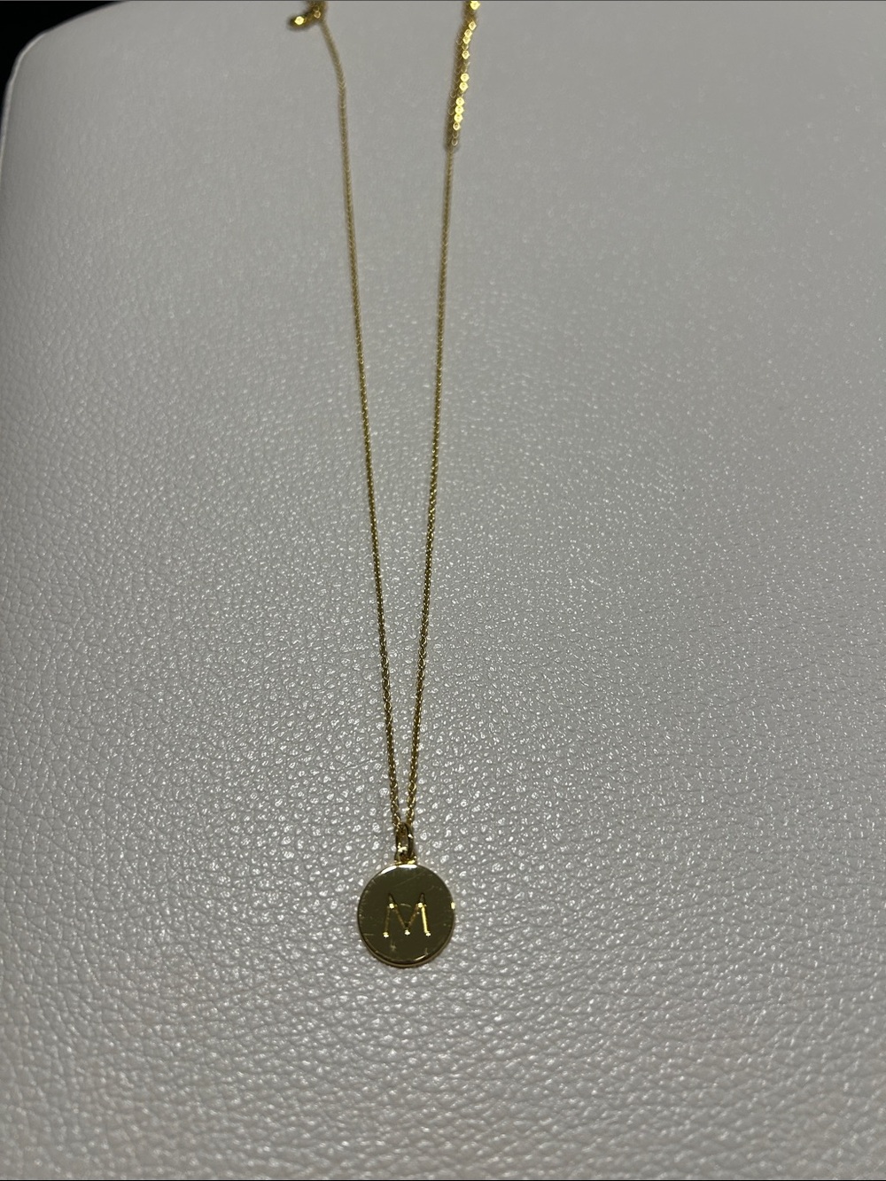 kate spade Gold Initial M Disc Necklace
